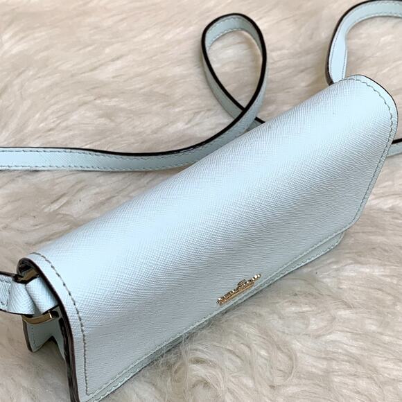 KATE SPADE Cameron Street ARIELLE Leather Crossbody Clutch Island Waters Blue - Picture 5 of 16